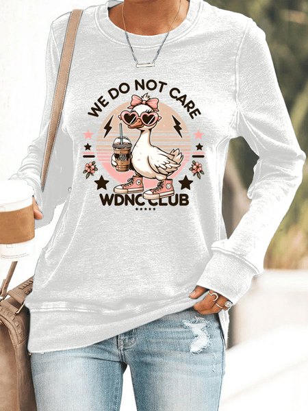 Women's  Retro Funny Proud Member Of  Club We Do Not Care Menopause Perimenopause Print  Knitted Tops