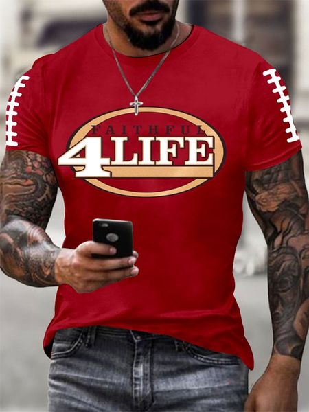 Men's Football Printed T-Shirt