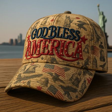 US Vintage 250th Anniversary Printed Casual Hat