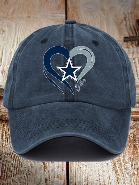 Retro Football Print Baseball Cap