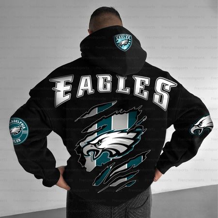 Unisex &amp;amp;amp;amp;quot;Philadelphia Eagles&amp;amp;amp;amp;quot; Graphic Streetwear Vintage Plush Hoodie