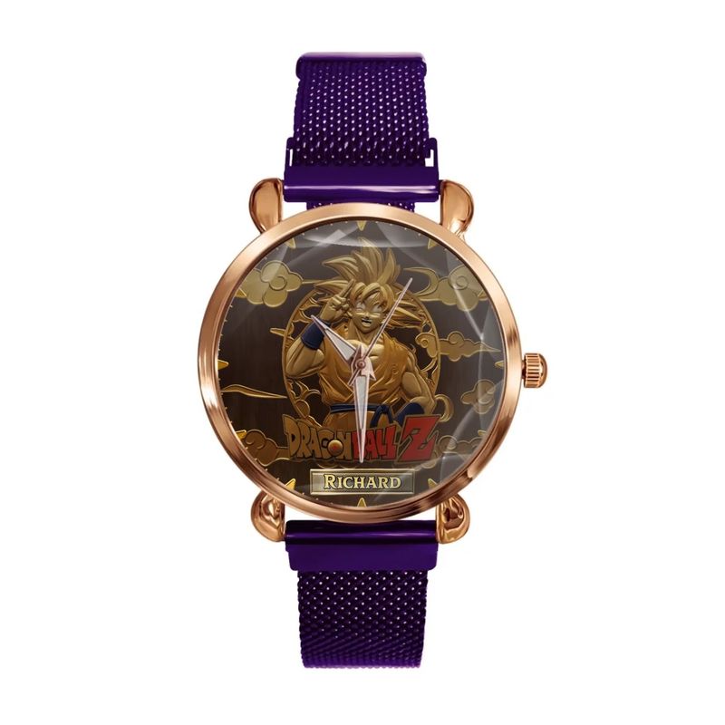 Personalized Anime-Inspired Watch - Custom Name Engraved Design
