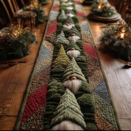 Gnome Pines Quilted Table Runner GFTOTG2342