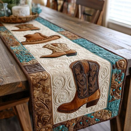 Lone Rider Quilted Table Runner NCU0TV1449
