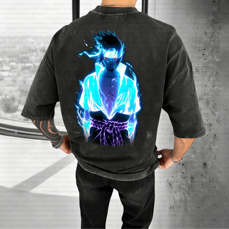 Unisex Anime Inspired Vintage Washed T-Shirt