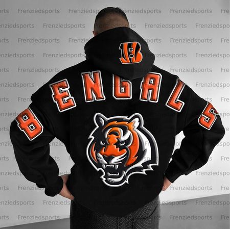 Unisex &amp;amp;amp;amp;quot;Cincinnati Bengals&amp;amp;amp;amp;quot; Graphic Streetwear Vintage Plush Hoodie