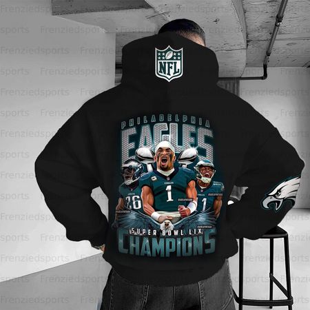 Unisex &amp;amp;amp;amp;quot;Philadelphia Eagles&amp;amp;amp;amp;quot; Graphic Streetwear Vintage Plush Hoodie