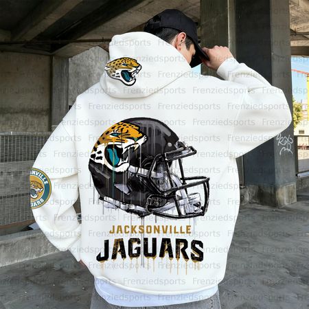 Unisex &amp;amp;amp;amp;quot;Jacksonville Jaguars&amp;amp;amp;amp;quot; Graphic Streetwear Vintage Plush Hoodie