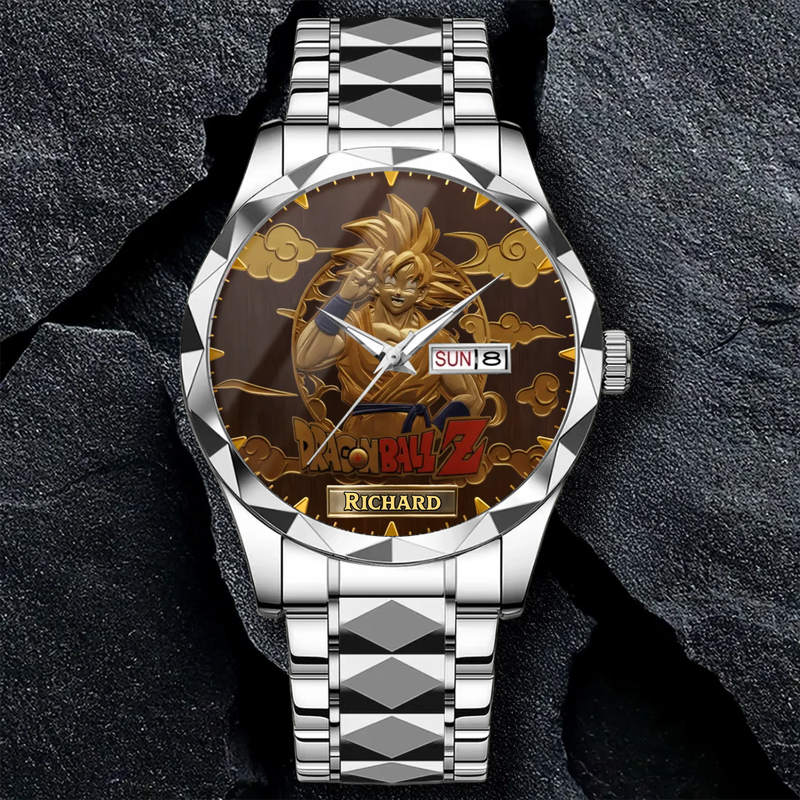 Personalized Anime-Inspired Watch - Custom Name Engraved Design