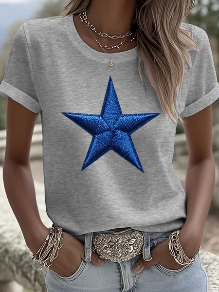 Women's Elvis Print Crew Neck T-Shirt