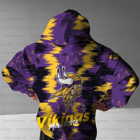 Unisex &amp;amp;amp;amp;quot;Minnesota Vikings&amp;amp;amp;amp;quot; Graphic Streetwear Vintage Plush Hoodie