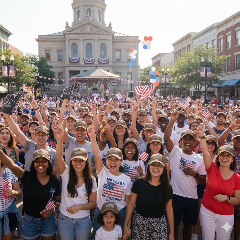 USA 250th Anniversary Hat, Adjustable 250th Anniversary Printed Patriotic Baseball Caps, Tribute Retro Washed Hat