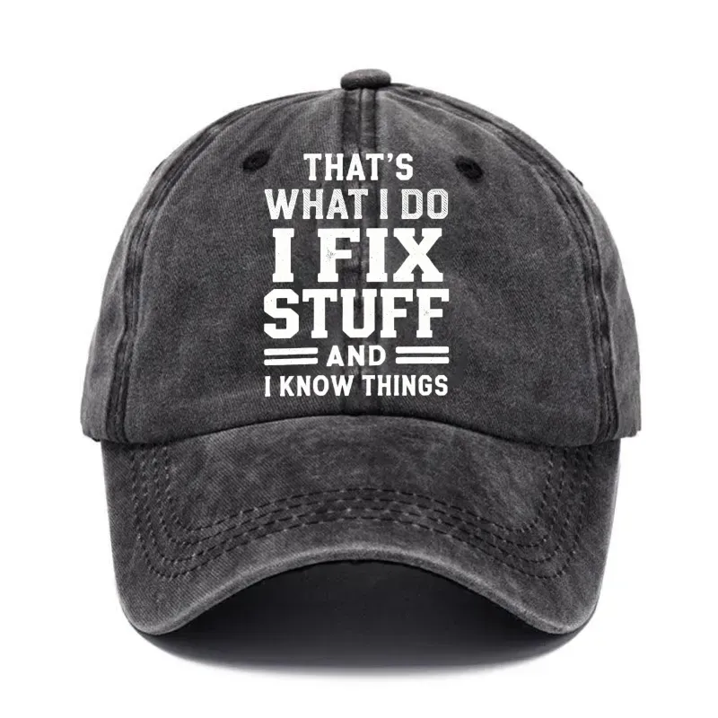 Personalized-That's What I Do I Fix Stuff And I Know Things, Wrenches and Screws - Personalized Classic Cap