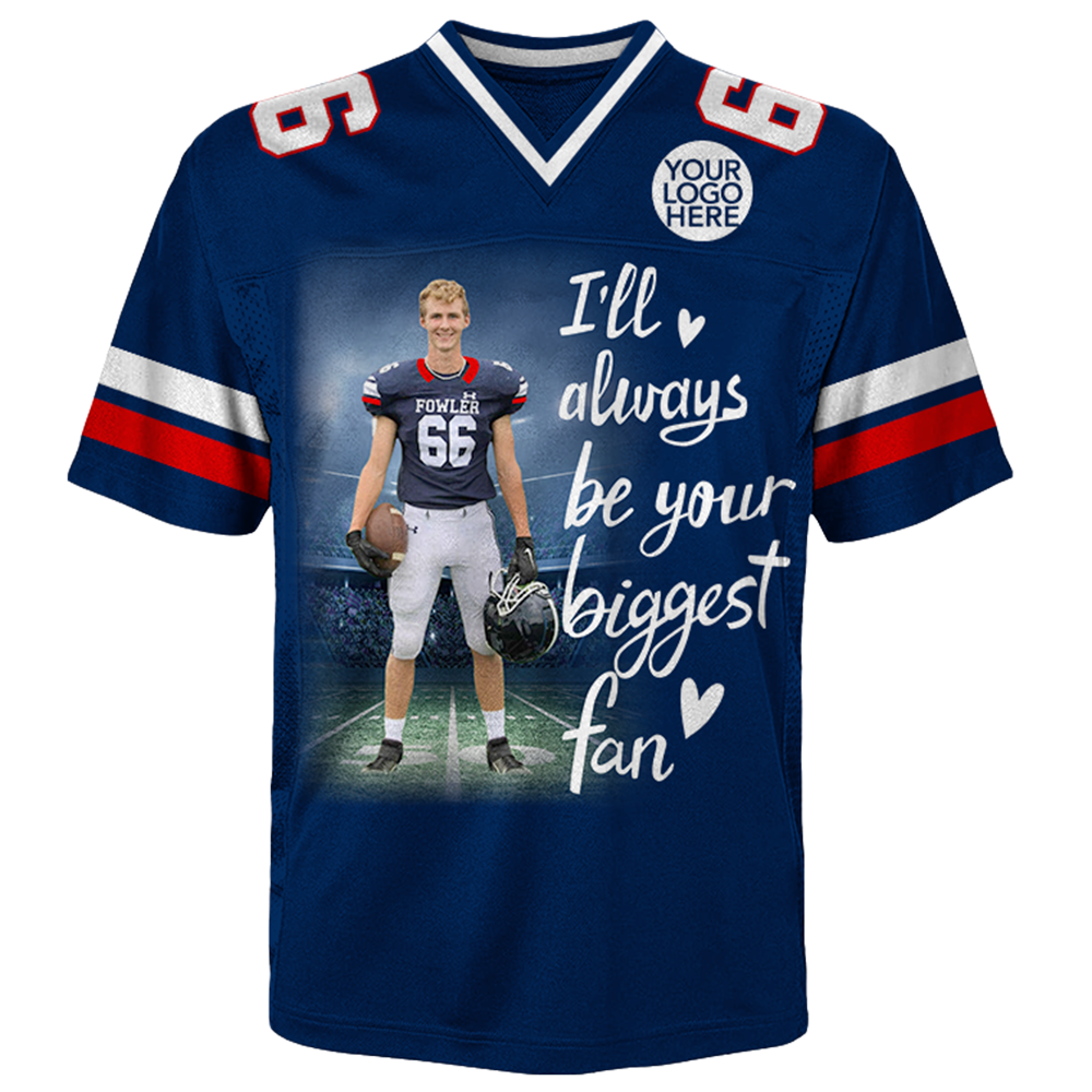 Custom Photo Football Game Day Football Jersey Gift For Football Lovers - Personalized Gift For Football Player K1702