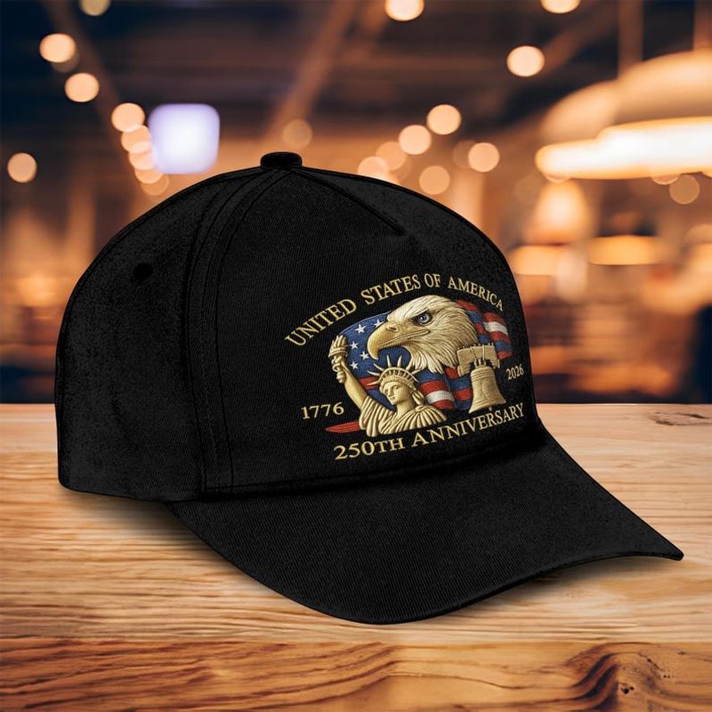 Eagle  Liberty United States 250th Anniversary Hat 2026 Adjustable Patriotic Baseball Cap With Bald Eagle For Veterans