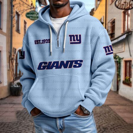 Unisex &amp;amp;amp;amp;quot;New York Giants &amp;amp;amp;amp;quot; Graphic Streetwear Vintage  Waffle Fabric hoodie