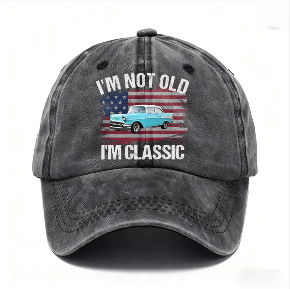 I'm Not Old I'm Classic Funny Car Graphic - Custom Upload Car Photo Cap