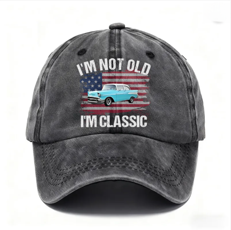 I'm Not Old I'm Classic Funny Car Graphic - Custom Upload Car Photo Cap