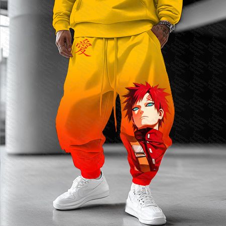 Unisex Casual Anime Streetwear Pants.Na