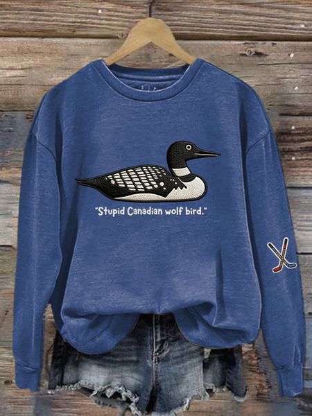 Women's Hockey Romance Print Casual Sweatshirt