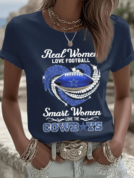 Women's Football Printed Short-Sleeved T-Shirt