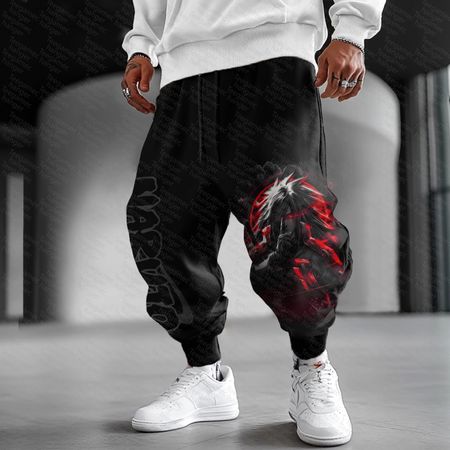Unisex Casual Anime Streetwear Pants.Na