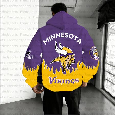 Unisex &amp;amp;amp;amp;quot;Minnesota vikings &amp;amp;amp;amp;quot; Graphic Streetwear Vintage Plush Hoodie