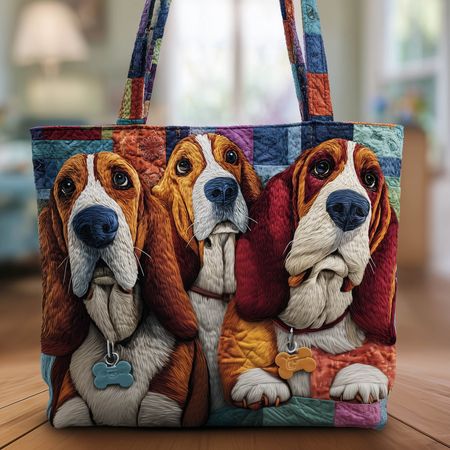 Basset Hound Quilted Tote Bag GFTONT6028