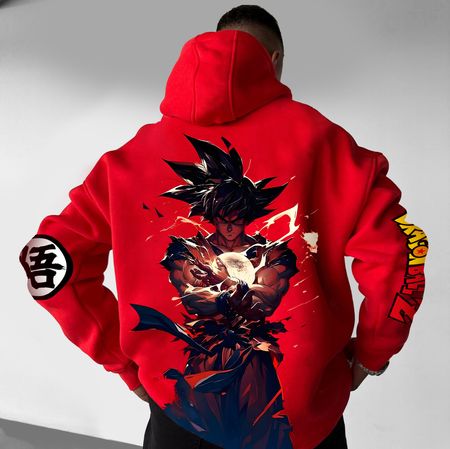Goku Unisex Anime Graphic Streetwear Vintage Hoodie