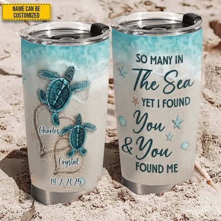 Personalized-Sea Turtle Tumbler - Personalized Turtle Tumbler