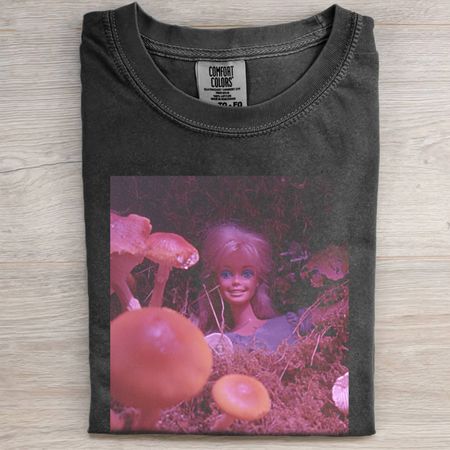 PINK MUSHROOM BARBIE GIRL TEE