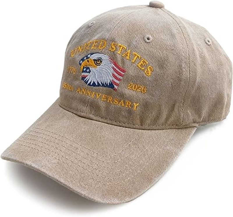 Eagle   Usa 250th Anniversary Hat Adjustable United States Patriotic Cap For 250th Celebrationvintage Washed Baseball Cap