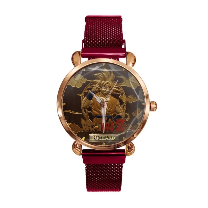 Personalized Anime-Inspired Watch - Custom Name Engraved Design