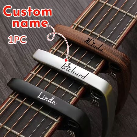 Personalized-Customized text guitar tuners, suitable for personalized guitar tuners for acoustic guitars. Customizable classic clips that can be adjusted quickly and easily. Available for customizing as birthday gifts, graduation gifts, electric guitars and ukuleles.