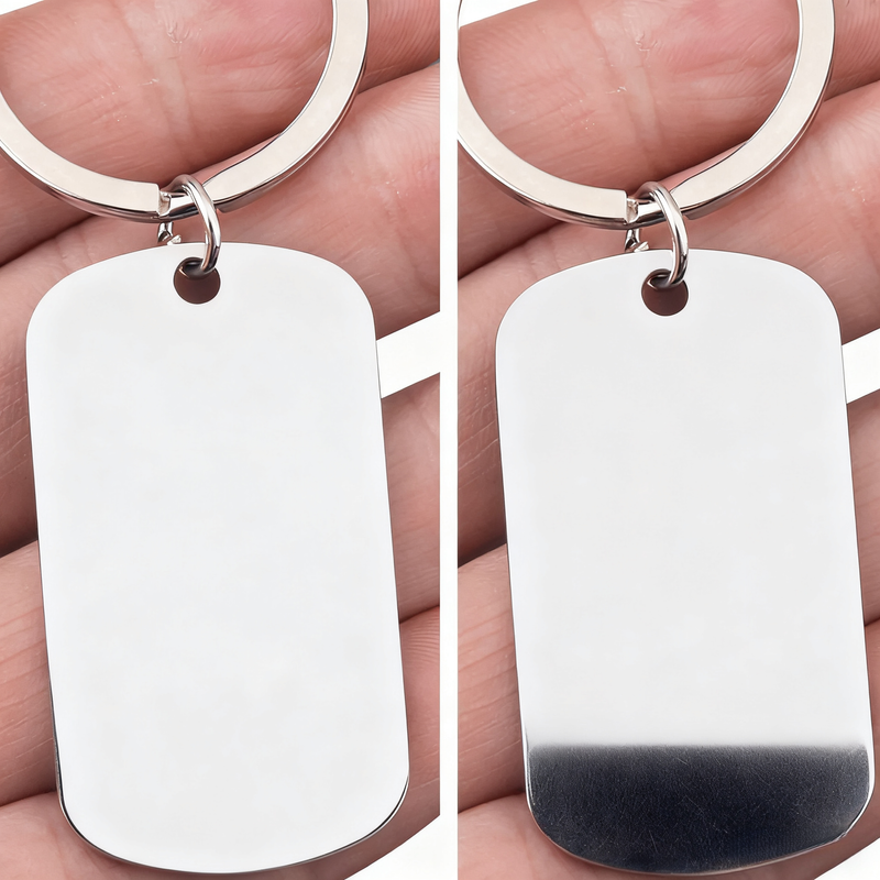 Custom Text Upload Photo Keychain