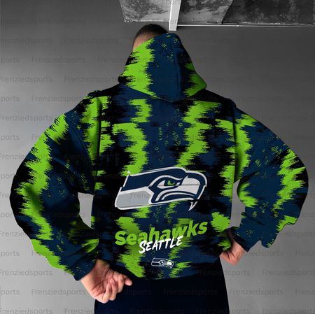 Unisex &amp;amp;amp;amp;quot;Seattle Seahawks&amp;amp;amp;amp;quot; Graphic Streetwear Vintage Plush Hoodie