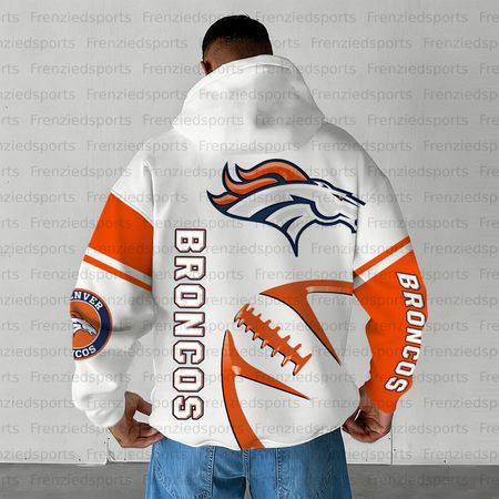 Unisex &amp;amp;amp;amp;quot;Denver Broncos&amp;amp;amp;amp;quot; Graphic Streetwear Vintage Plush Hoodie