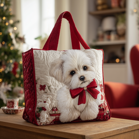 Adorable Bichon Quilted Tote Bag GFTOTG03