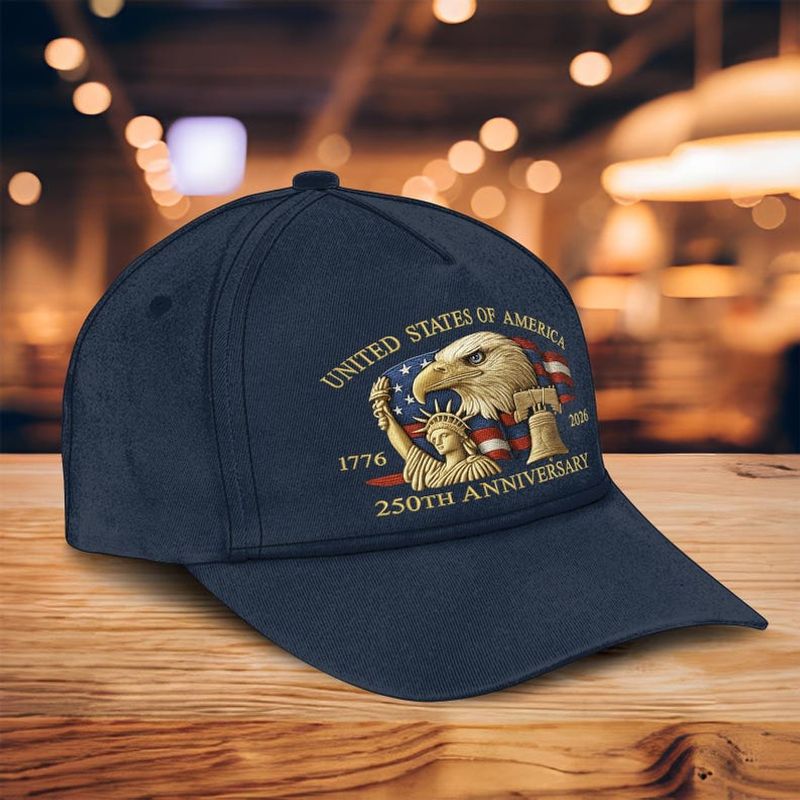 Eagle  Liberty United States 250th Anniversary Hat 2026 Adjustable Patriotic Baseball Cap With Bald Eagle For Veterans