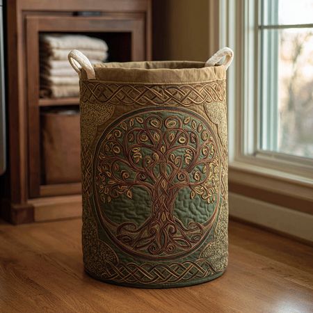 Golden Roots Quilted Laundry Basket NCU0PVL622