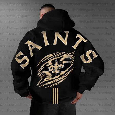 Unisex &amp;amp;amp;amp;quot;New Orleans Saints&amp;amp;amp;amp;quot; Graphic Streetwear Vintage Plush Hoodie