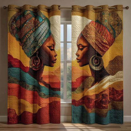 Tribal Grace Quilted Curtains GFTOQM1708
