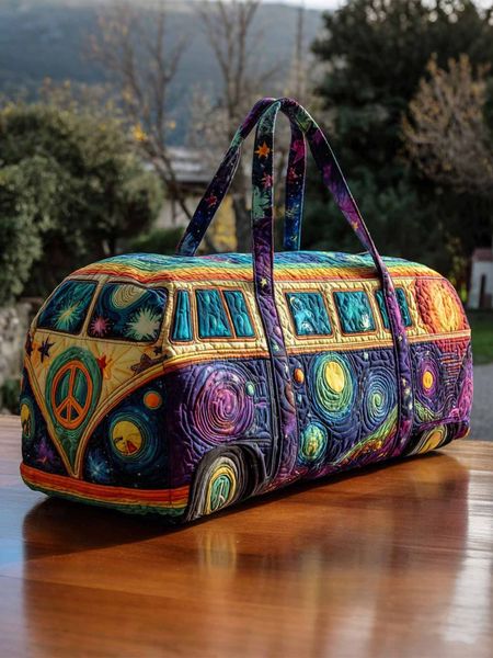 Wander Roads  Quilted Duffle Bag