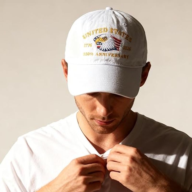 Eagle   Usa 250th Anniversary Hat Adjustable United States Patriotic Cap For 250th Celebrationvintage Washed Baseball Cap