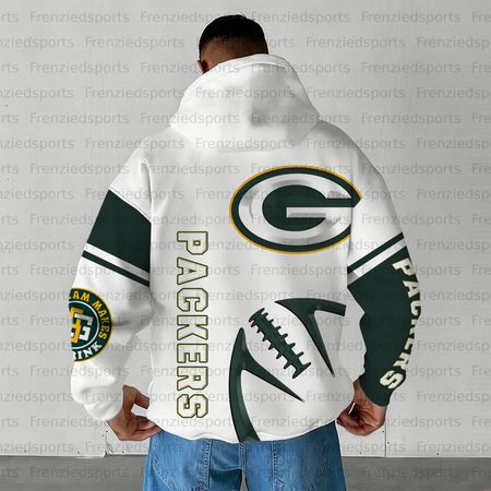 Unisex &amp;amp;amp;amp;quot;Green Bay Packers&amp;amp;amp;amp;quot; Graphic Streetwear Vintage Plush Hoodie