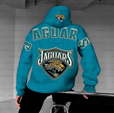 Unisex &amp;amp;amp;amp;quot;Jacksonville Jaguars&amp;amp;amp;amp;quot; Graphic Streetwear Vintage Plush Hoodie