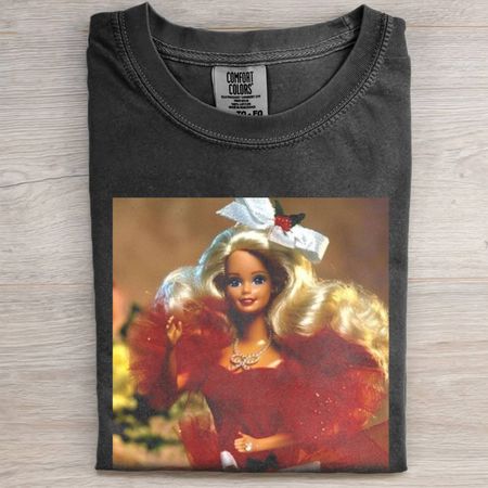 BARBIE CHRISTMAS DRESS PRINT T-SHIRT