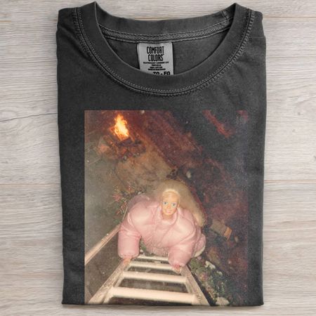 PINK DOWN JACKET BARBIECORE TEE