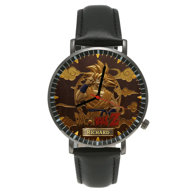 Personalized Anime-Inspired Watch - Custom Name Engraved Design