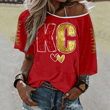 Women's printed crew neck top